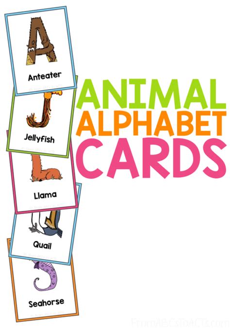 Animal Alphabet Flashcards - From ABCs to ACTs