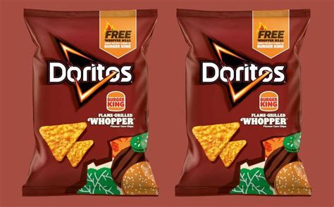 Collaboration Burger-Flavored Snack Chips : Flame-Grilled Whopper Doritos