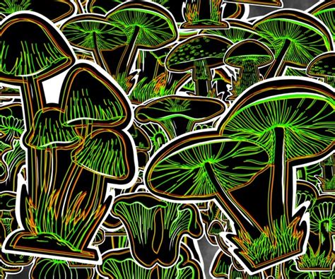 ArtStation - Neon Mushrooms 14 pcs | Artworks