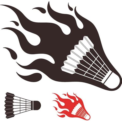 Free vector badminton fire shuttlecock Free vector in Encapsulated PostScript eps ( .eps ...