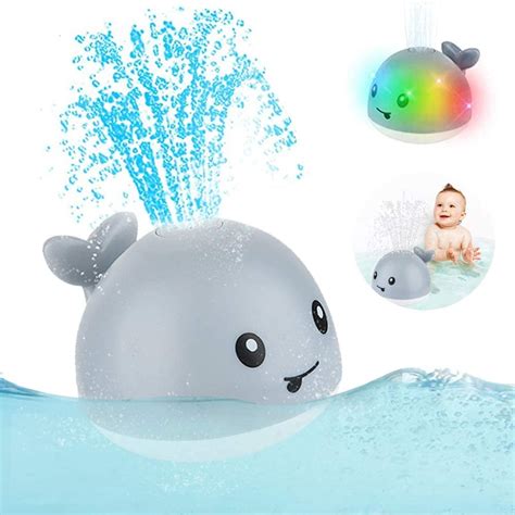 Baby Bath Toys, Baby Toys Whale, Light Up Bath Toys, Sprinkler Bathtub Toys for Toddlers Infant ...