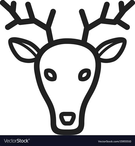 Deer face Royalty Free Vector Image - VectorStock