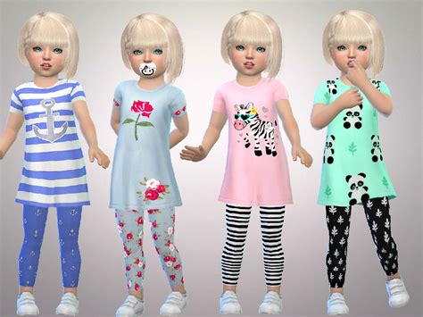 The Sims Resource - Toddler Girls Full Outfits