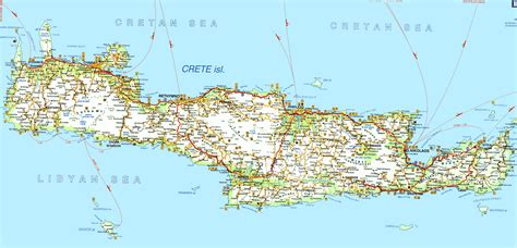 Crete maps, print maps of Crete, map of Chania or Heraklion