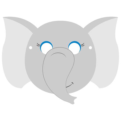 Elephant Mask Template | Free Printable Papercraft Templates