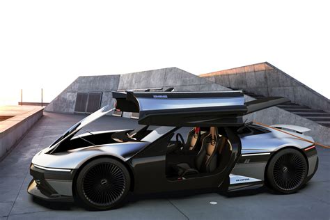 This Modern-Day Take On The DeLorean DMC-12 Is A Futuristic EV Wrapped In Stylish Stainless ...