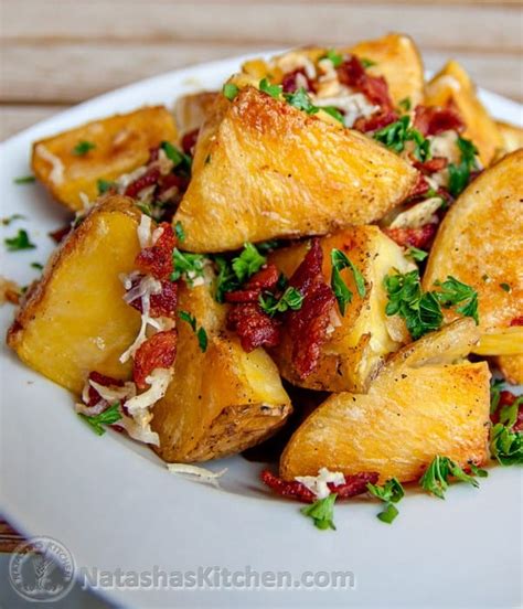 Crisp Oven Roasted Potatoes With Bacon and Cheese