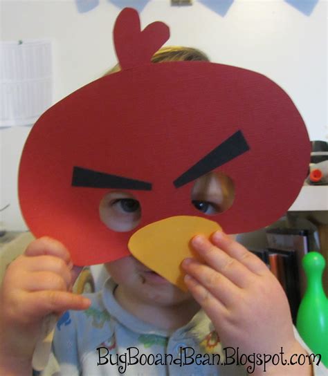 Bug, Boo, and Bean: Angry Bird Masks + Printable