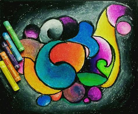 Abstract art with oil pastels...(first try) | Art, Oil pastel, Abstract art