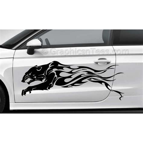 Tribal Cat Car Stickers Custom Vinyl Graphic Decals x 2