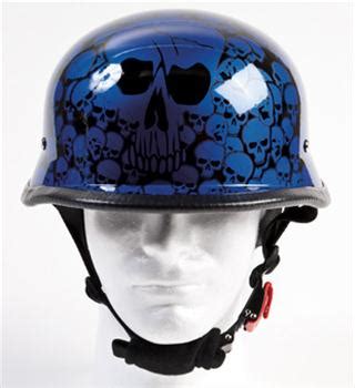 DOT Blue Boneyard German Motorcycle Helmet