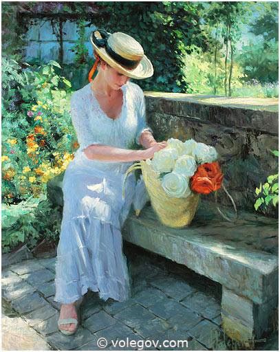 Volegov.com :: BASKET WITH FLOWERS, painting,