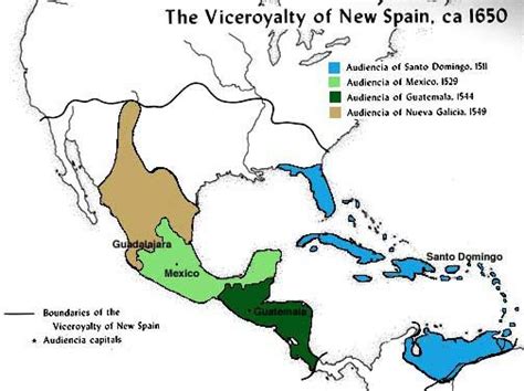 Viceroyalty Of New Spain Map - Coastal Map World