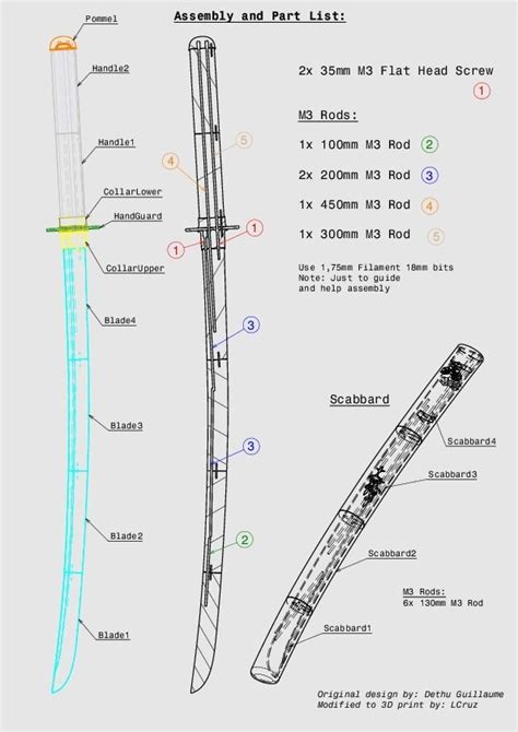 Descargar archivo STL gratis Puntal de Espada Katana con Bastidor de Espada • Plan imprimible en ...