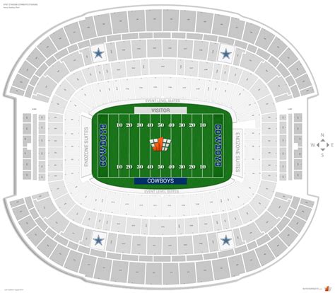 Dallas Cowboy Stadium Seating Chart Interactive - All About Cow Photos