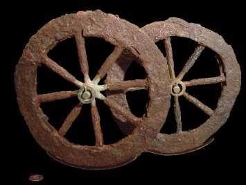 This are the wheels that the Sumerians made.