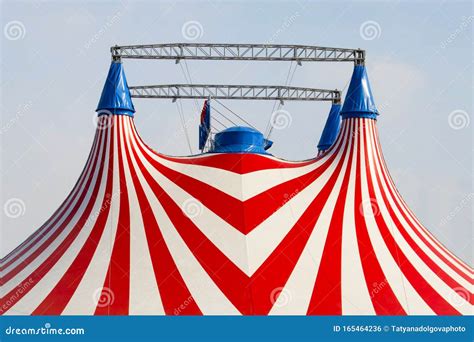 Circus Tent Against the Blue Sky Stock Photo - Image of holiday, event: 165464236