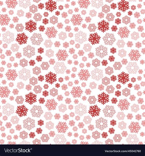 Red snowflake seamless pattern for christmas Vector Image