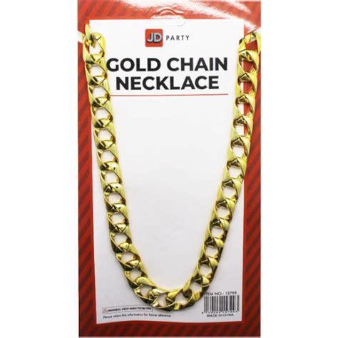 Rapper Large Gold Link Chain Necklace – Cracker Jack Costumes Brisbane