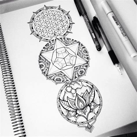 Sacred geometry tattoo design on Behance