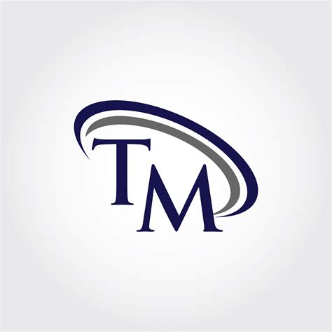 Monogram TM Logo Design By Vectorseller | TheHungryJPEG