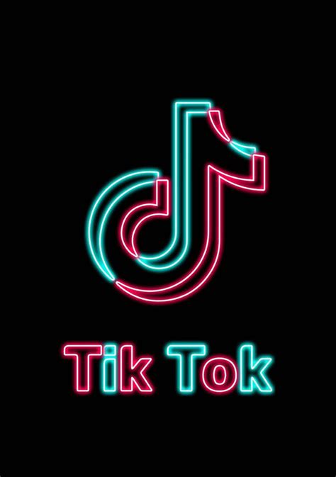 TikTok wallpaper | Iphone wallpaper logo, Neon words, Wallpaper iphone neon