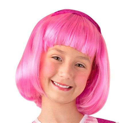 Online Exclusive Disguise Stephanie Lazy Town Cartoon Network Pink Wig One Child Size High ...