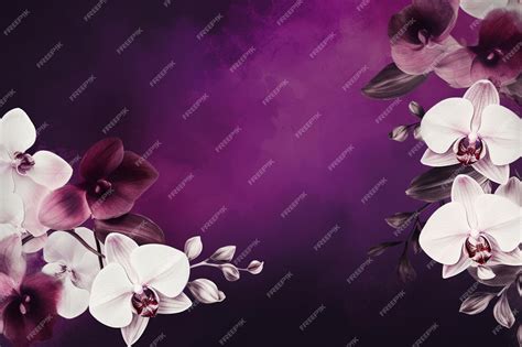 Premium AI Image | Purple background with orchids on a purple background