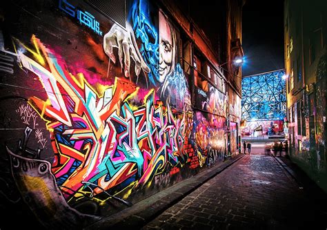 Graffiti Photography, Melbourne Print, Street Art Photo, Hosier Lane, apartment gift, spray ...