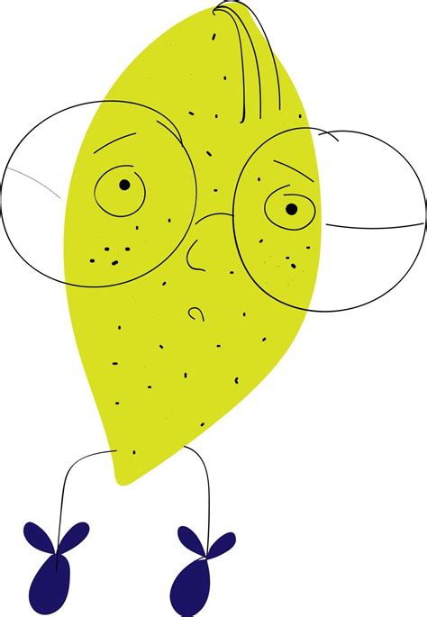 A sad lemon, vector or color illustration. 13775948 Vector Art at Vecteezy