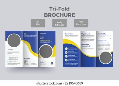 Cleaning Service Trifold Brochure Design Stock Vector (Royalty Free) 2219543689 | Shutterstock