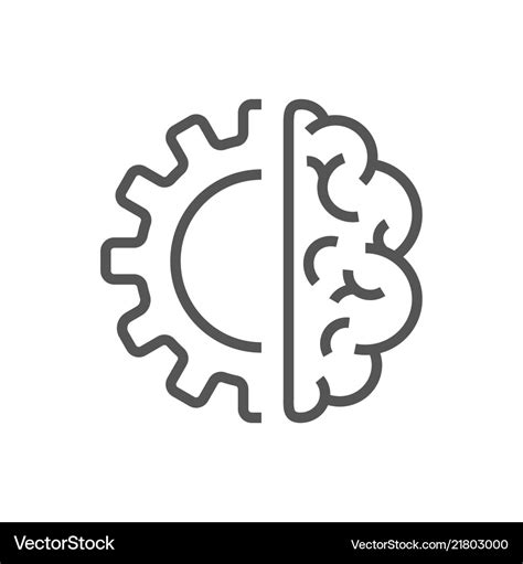 Artificial intelligence brain icon - ai Royalty Free Vector