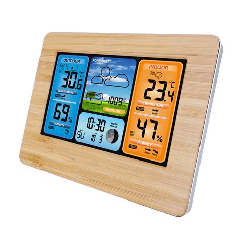 Wireless Weather Station, Digital Indoor/Outdoor Thermometer & Hygrometer with Temperature ...