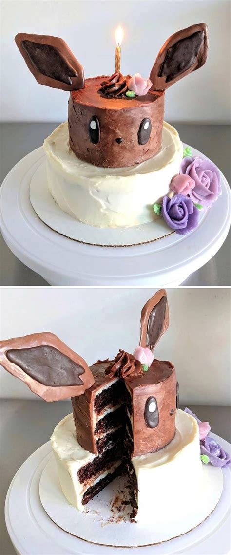 Homemade eevee chocolate cake [OC] | Pokemon birthday cake, Pokemon ...