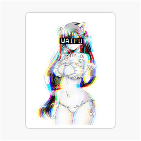 "Waifu Anime Neko Cat Girl " Sticker for Sale by Hypetshop | Redbubble