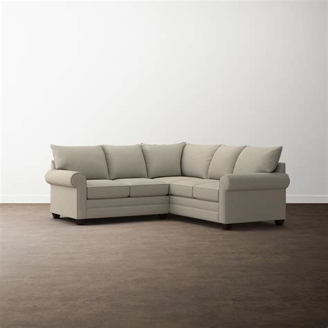 Alexander Small L-Shaped Sectional Sofa, in Multiple Colors, Fabric in 2020 | Small sectional ...