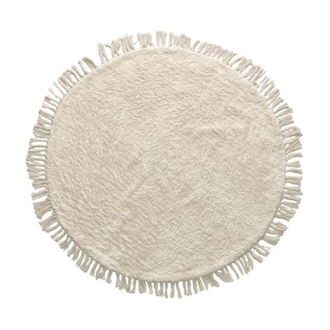 Round White Tassel Rug - StellaJane Interiors