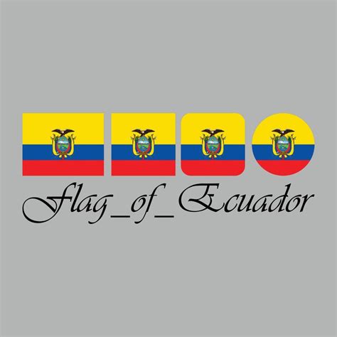 Flag of Ecuador nation design artwork 21854175 Vector Art at Vecteezy