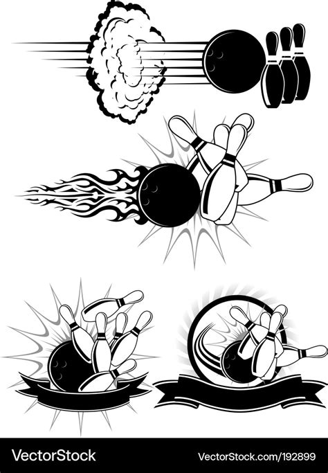 Bowling strike Royalty Free Vector Image - VectorStock