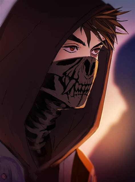 Evil Anime Boy With Mask