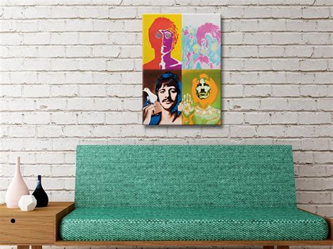 Buy Beatles Pop Art Print on Canvas Wall Hanging Picture Online