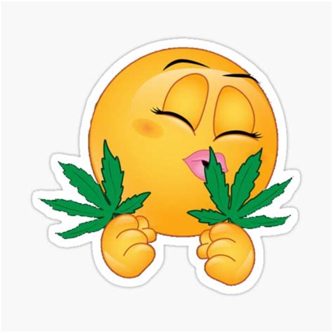 Weed Emoji Stickers | Redbubble