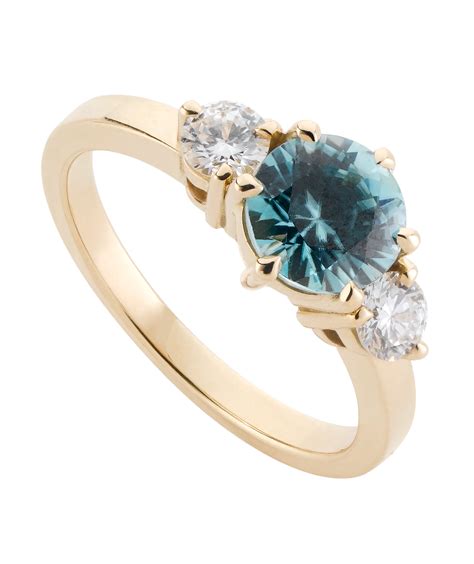 Classical Blue Zircon Ring - Filigree Jewellery Christchurch, New Zealand