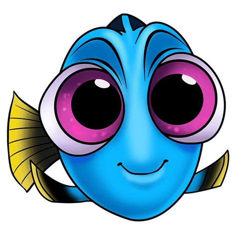 How to Draw Baby Dory from Finding Dory