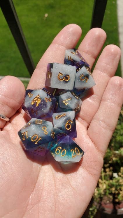 hauket: First set of finished custom dnd dice I... - A Place for Dungeons & Dragons