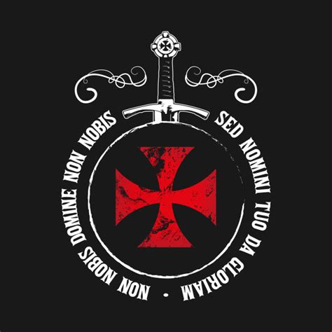 The Knights Templar T-Shirt Crusader Emblem Motto Sword Freemason Symbol - Knights Templar - T ...