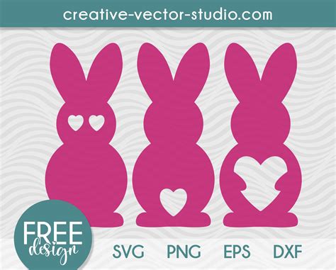 Free Bunny SVG, PNG, DXF, EPS | Creative Vector Studio