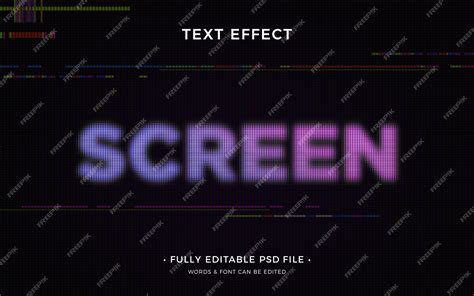 Premium PSD | Screen text effect