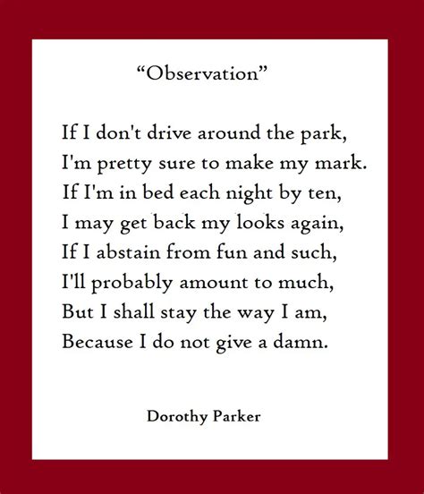 Dorothy parker Poems