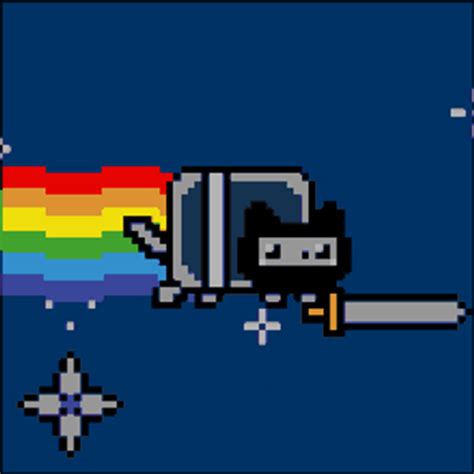 Nyan Cat Holding Sword GIF | GIFDB.com